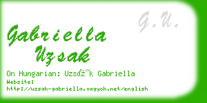 gabriella uzsak business card